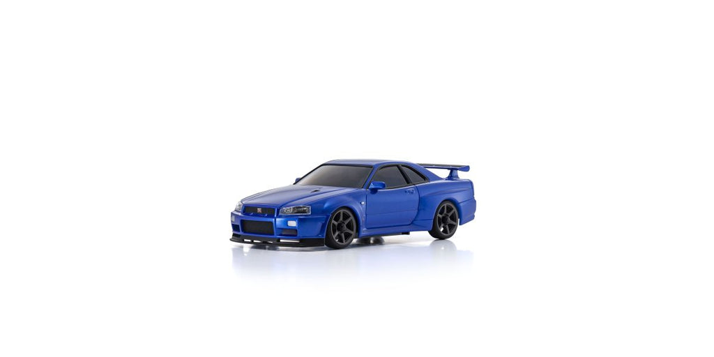 Fjernstyret bilMini-Z AWD Nissan Skyline GT-R V-Spec Nur.II R34 Blue (MA020-KT531P)Mini zKyosho