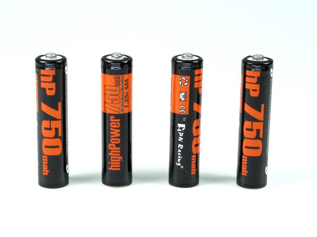 Fjernstyret bilPN Racing High Power 750mah Ni-MH Rechargeable AAA Battery (4pcs)Alkaline BatterierPN Racing