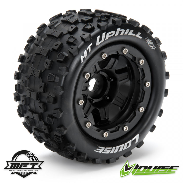 Fjernstyret bilLouise RC Tire & Wheel MT-UPHILL Maxx Soft Black (MFT) (2)HjulsætLouise RC