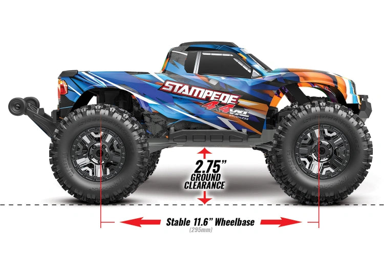 Fjernstyret bilStampede 4x4 VXL HD 1/10 RTR TQi TSM Green1:10 Offroad RTRTraxxas