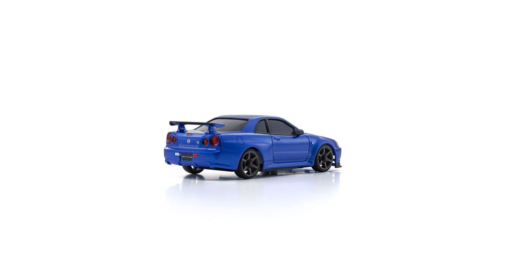Fjernstyret bilMini-Z AWD Nissan Skyline GT-R V-Spec Nur.II R34 Blue (MA020-KT531P)Mini zKyosho