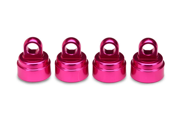 Fjernstyret bilShock Caps Pink Aluminium (4) Ultra-Shocks 3767PReservedeleTraxxas
