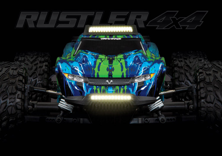 Fjernstyret bilTraxxas LED Light Front & Roof Skid Set Complete Rustler 4x4 6795LyssætTraxxas