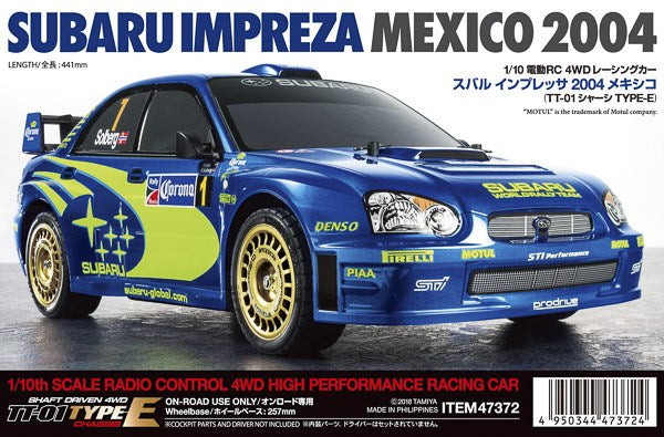 Fjernstyret bilSUBARU IMPREZA MEXICO 2004 1/10 (TT-01 TYPE-E)ByggesætTamiya
