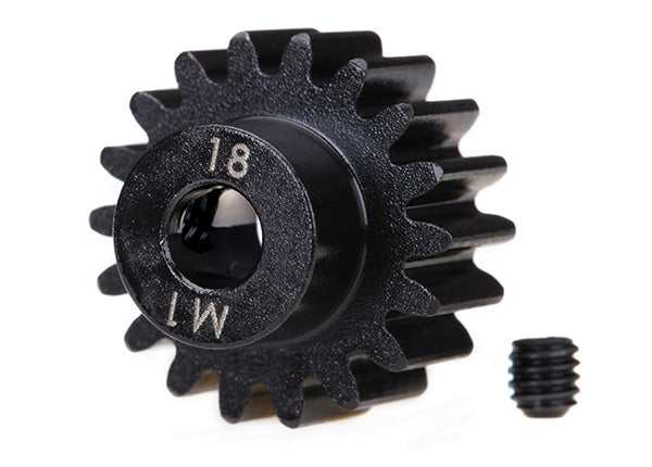 Fjernstyret bilPinion Gear 18T 1.0M for 5mm Shaft (Machined) 6491RpinionTraxxas