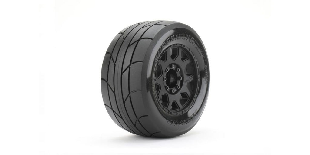 Fjernstyret bilExtreme Tyre MT Slicks Rockform Belted 3.8" 17mm Black Rims (2)HjulsætJetko