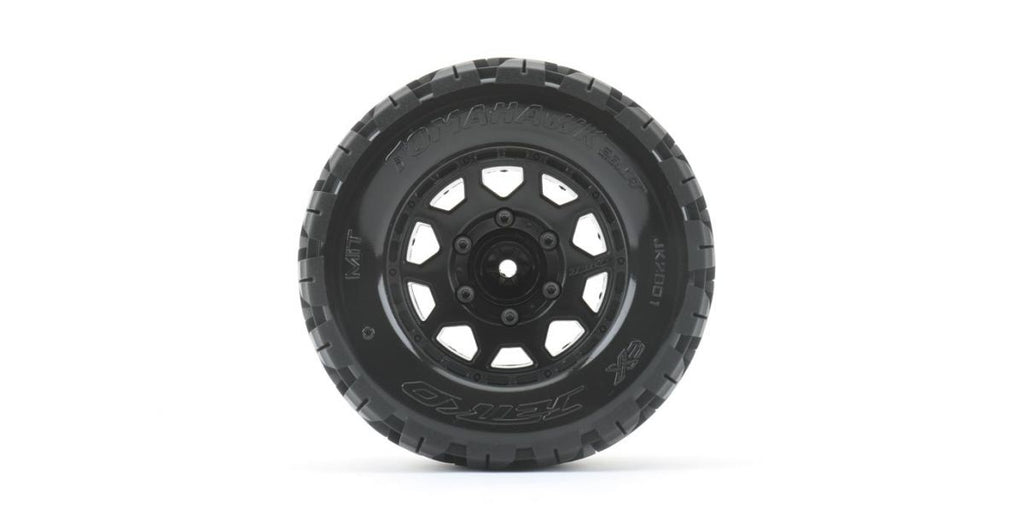 Fjernstyret bilExtreme Tyre MT Tomahawk TRX Rustler-Hoss Black Rims (2)dækTraxxas