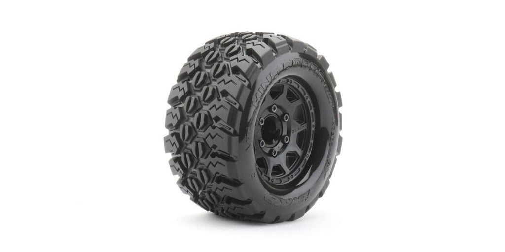 Fjernstyret bilExtreme Tyre MT King Cobra TRX Rustler/Hoss Black Rims (2)HjulsætLouise RC
