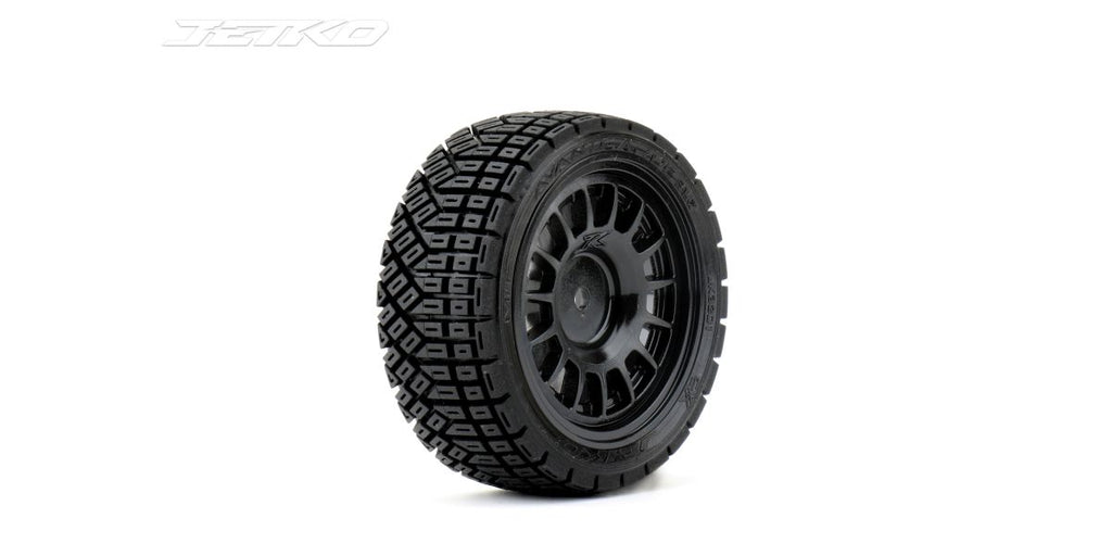 Fjernstyret bilJetko EX Avantgarde 1/10 Touring/Rally Tyre Black Wheel 12mm Hex (4)dækJetko