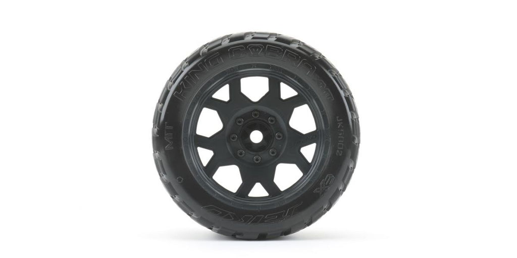 Fjernstyret bilExtreme X-MT Tyre King Cobra Belted on TRX Xmaxx Black Rims (2)HjulsætLouise RC