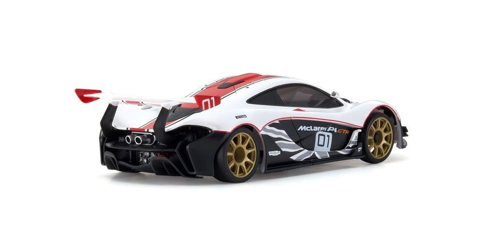 Fjernstyret bilMini-Z RWD McLaren P1 GTR White-Red (W-MM/KT531P)Mini zKyosho