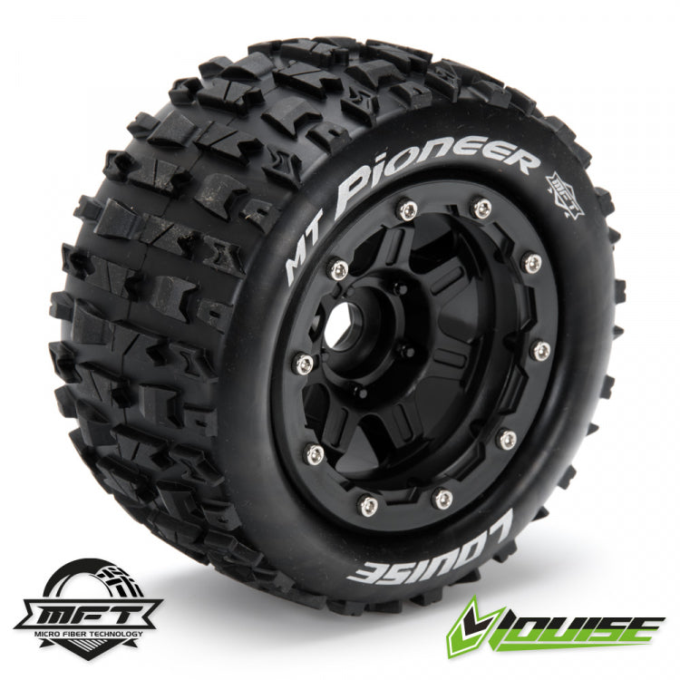 Fjernstyret bilLouise RC Tire & Wheel MT-PIONEER Maxx Soft Black (MFT) (2 stk)HjulsætLouise RC