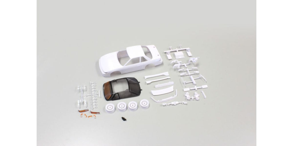 Fjernstyret bilBodyshell Nissan Silvia S13 Mini-Z + 4WD Rims (White Body)ReservedeleKyosho