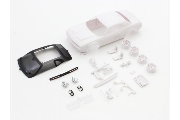 Fjernstyret bilBodyshell Dodge Challenger SRT Mini-Z + 4WD Rims (White Body)ReservedeleKyosho