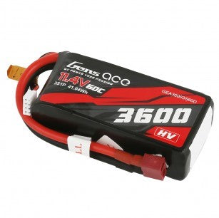 Fjernstyret bilGens ace 3600mAh 11.4V 3S 60C High Voltage Shorty Lipo Batteri Med T Stik (Deans)Lipo BatteriGens Ace