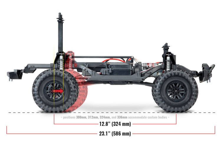 Fjernstyret bilTraxxas TRX-4 Scale & Trial Crawler Land Rover Defender RTR - Rød1:10 Offroad RTRTraxxas
